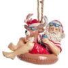 Kurt Adler Santa Sitting On A Reindeer Float Ornament -Christmas Decoration Shop 010535B Santa Sitting On A Reindeer Float Ornament 72074.1654870459