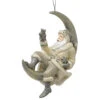 Kurt Adler Glittered Santa With Snowflake On Moon Ornament -Christmas Decoration Shop 010594A Glittered Santa With Snowflake On Moon Ornament 91604.1648648291