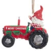 Kurt Adler Farm Gnome Riding Tractor With Garland Ornament -Christmas Decoration Shop 010611A 95031.1628093381