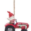 Kurt Adler "Merry Christmas" Farm Gnome Riding Tractor Ornament -Christmas Decoration Shop 010611B 98884.1628093894