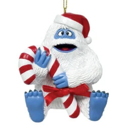 Bumble Holding Candy Cane Ornament