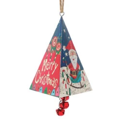 Santa Tin Ornament