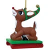 Rudolph Sledding Ornament -Christmas Decoration Shop 011976 Rudolph Sledding Ornament 56025.1659013903