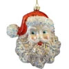 Kurt Adler Glitzy Santa Head Ornament -Christmas Decoration Shop 0122908 Glitzy Santa Head Ornament 37952.1654704023