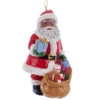 Kurt Adler Black Santa With Gifts Ornament -Christmas Decoration Shop 017606C Kurt Adler Black Santa With Gifts Ornament 31346.1652211424
