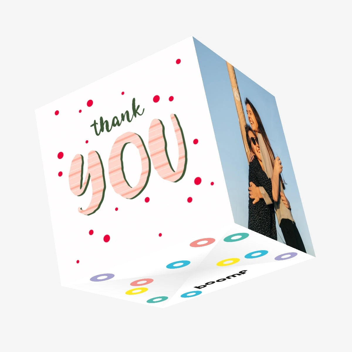Christmas Thank You Red Dots Confetti-exploding Greetings Card 3 Christmas Thank You Red Dots Confetti-exploding Greetings Card