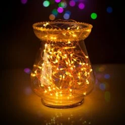 33 FT | 100 Warm White LED Waterproof Micro Fairy String Lights With AC Plug-In Power -Christmas Decoration Shop 100 led fairy wire string light waterproof 33 ac plug in warm white image 3 a75160bd 96ab 435a bff2 0eca93387a5a