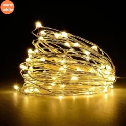 33 FT | 100 Warm White LED Waterproof Micro Fairy String Lights With AC Plug-In Power