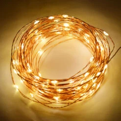 33 FT | 100 LED Warm White Waterproof Copper Wire Micro Fairy String Lights With AC Plug-In Power
