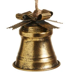 Distressed Gold Bell Christmas Tree Ornament