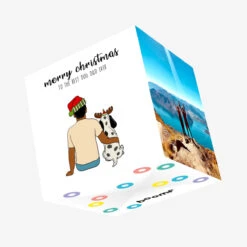 To The Best Dog Dad Merry Christmas Confetti-exploding Greetings Card