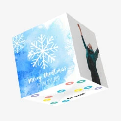 Merry Christmas Best Boss Big Snowflake Confetti-exploding Greetings Card