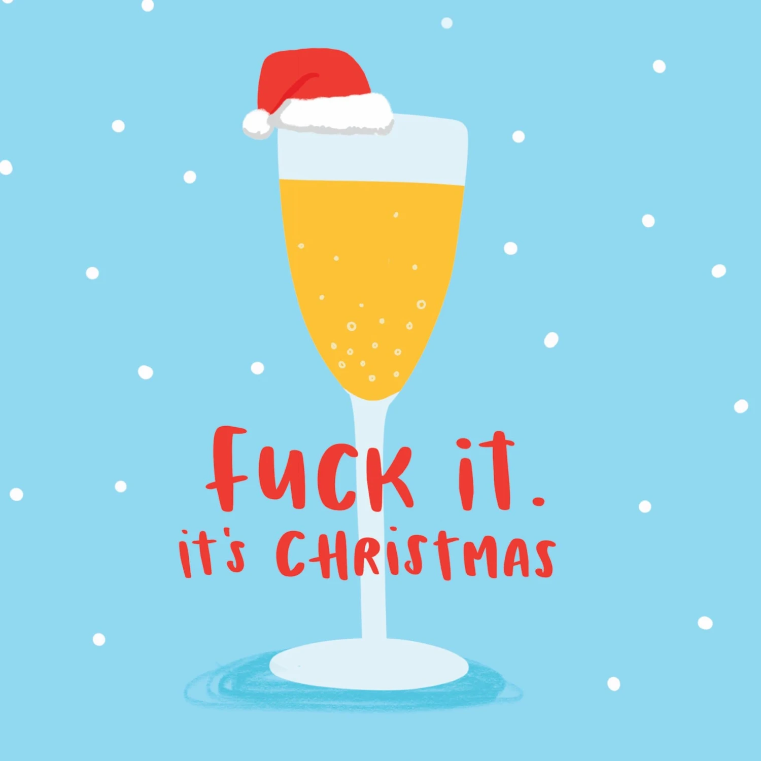 Fuck It Champagne Glass Christmas Confetti-exploding Greetings Card 4 Fuck It Champagne Glass Christmas Confetti-exploding Greetings Card - Image 2