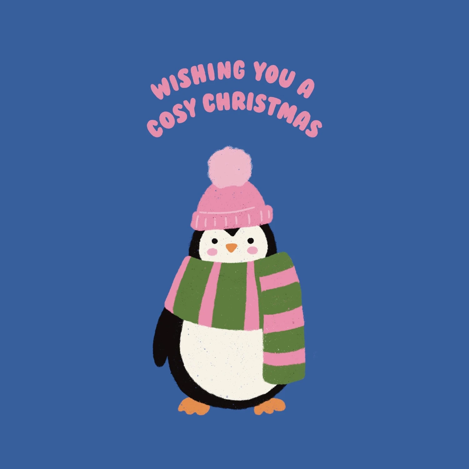 Cute Penguin Cosy Christmas Blue Confetti-exploding Greetings Card 4 Cute Penguin Cosy Christmas Blue Confetti-exploding Greetings Card - Image 2