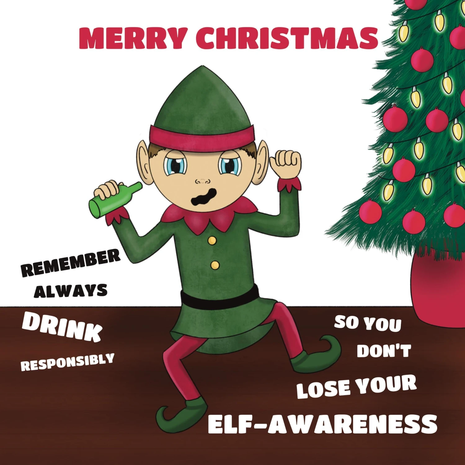 Christmas Elf-Awareness Confetti-exploding Greetings Card 4 Christmas Elf-Awareness Confetti-exploding Greetings Card - Image 2