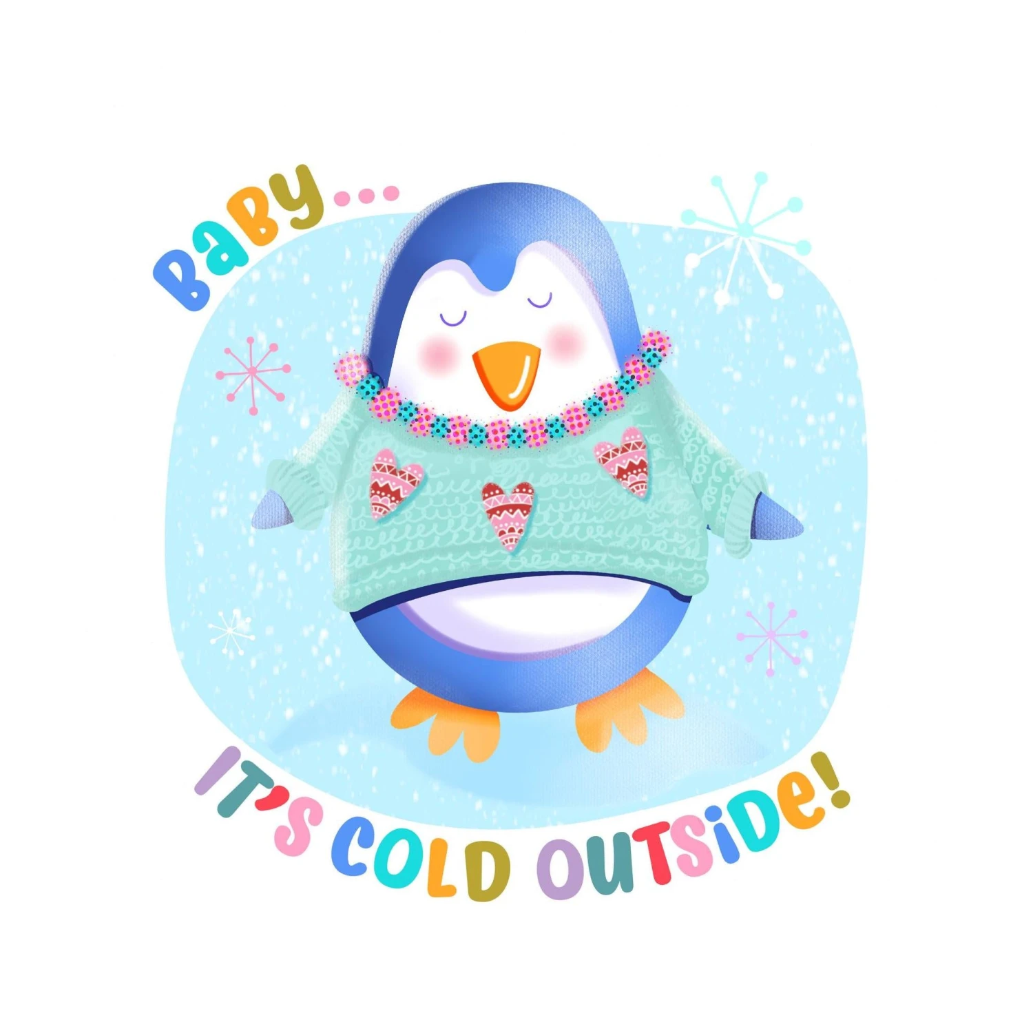 Baby It's Cold Outside! Confetti-exploding Greetings Card 4 Baby It's Cold Outside! Confetti-exploding Greetings Card - Image 2