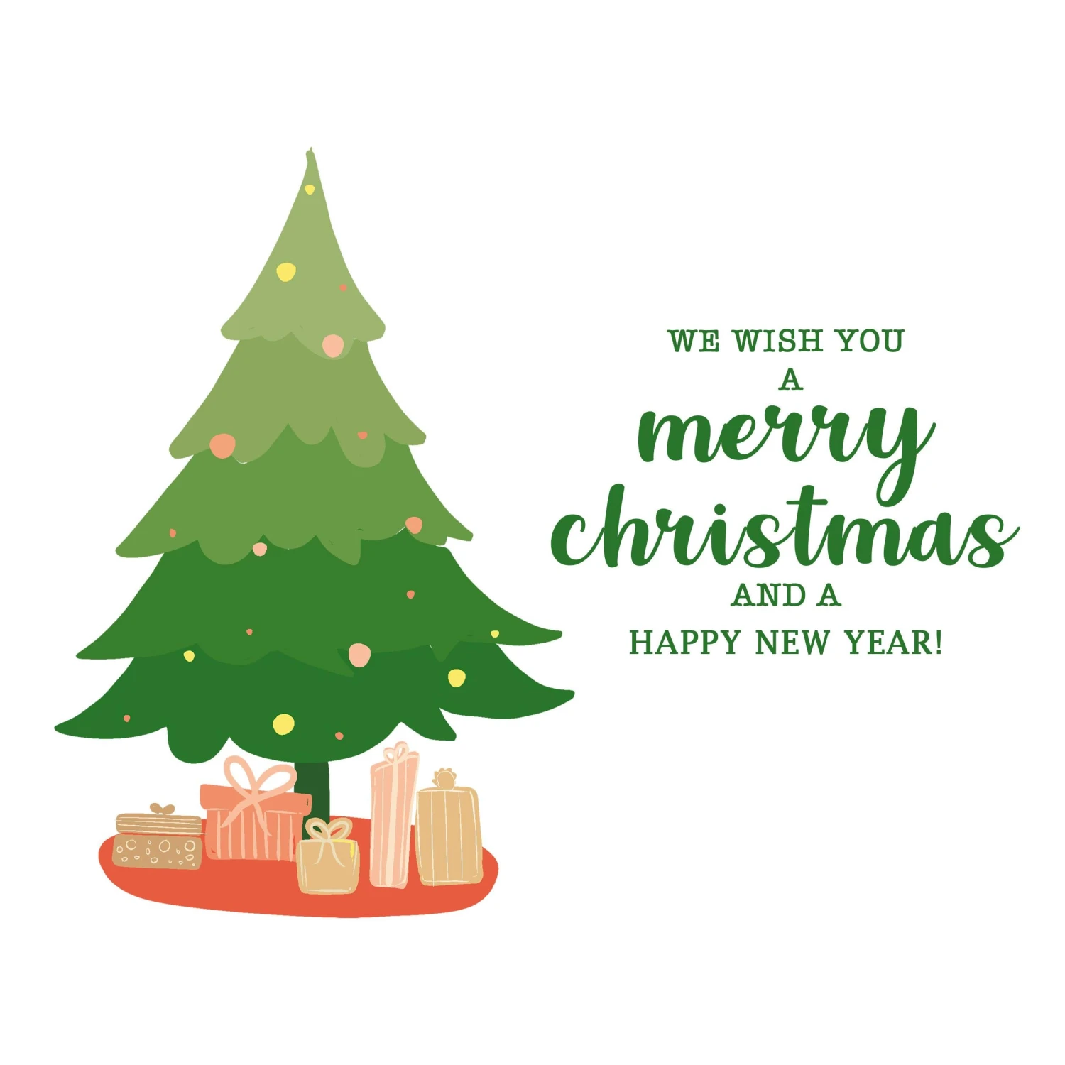 Merry Christmas Christmas Tree And Presents Confetti-exploding Greetings Card 4 Merry Christmas Christmas Tree And Presents Confetti-exploding Greetings Card - Image 2