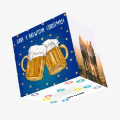 Brewtiful Christmas Confetti-exploding Greetings Card
