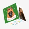 Green Themed Cute German Shepherd Merry Christmas Confetti-exploding Greetings Card -Christmas Decoration Shop 3cb1a1d12dfd4d2ebf3d56a4bfe60f9b