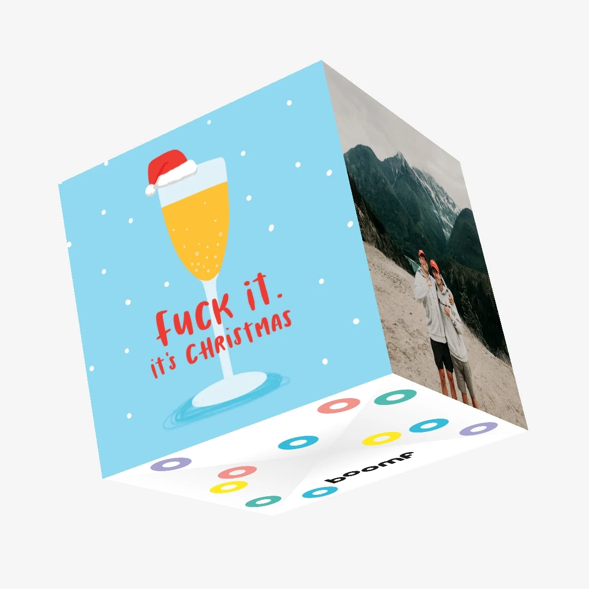 Fuck It Champagne Glass Christmas Confetti-exploding Greetings Card 3 Fuck It Champagne Glass Christmas Confetti-exploding Greetings Card