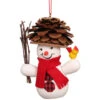 Snowman With Pinecone Hat Ornament -Christmas Decoration Shop 430201 Christian Ulbricht Snowman With Pinecone Hat Ornament 92707.1663012325
