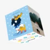Cute Girl With Cat Ice Skating Christmas Confetti-exploding Greetings Card -Christmas Decoration Shop 4533f9c432d56e1e813e2bdfb3f82dd8