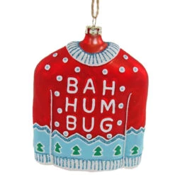 Cody Foster & Co - Bah Humbug Sweater Blown Glass Ornament