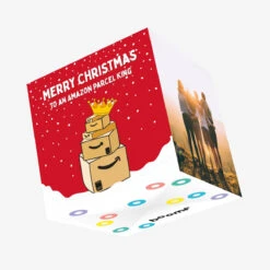 Merry Christmas Amazon King Confetti-exploding Greetings Card