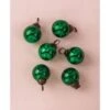 6 Pack | 1.5" Green Ava Mini Mercury Handcrafted Glass Balls Ornaments Christmas Tree Decoration -Christmas Decoration Shop 6 pack mercury glass ornaments ava classic ball design green