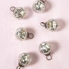 6 Pack | 3" Silver Large Mona Mercury Glass Lined Ball Ornaments Christmas Decoration -Christmas Decoration Shop 6 pack mercury glass ornaments mona lined ball silver