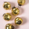 6 Pack | 2" Gold Penina Mercury Glass Ball Ornaments Christmas Decoration -Christmas Decoration Shop 6 pack mercury glass ornaments penina ball gold