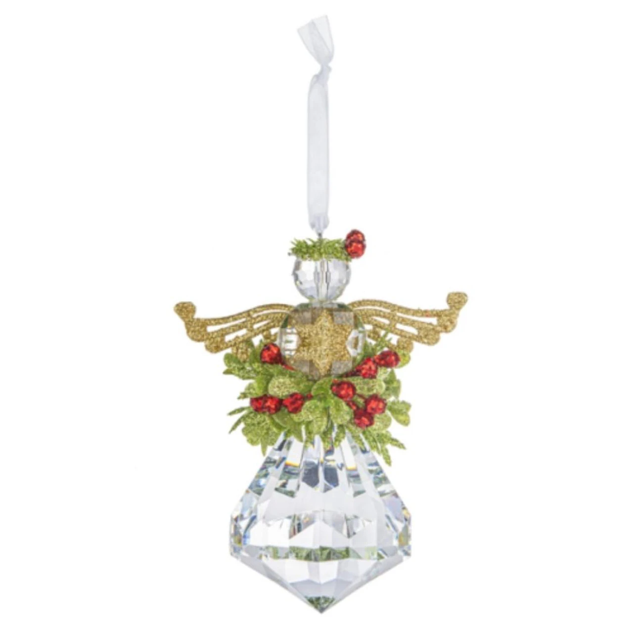 Kissing Krystals Golden Star Angel Ornament 3 Kissing Krystals Golden Star Angel Ornament