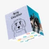 Merry Christmas English Shepherd With Cute Brows Confetti-exploding Greetings Card -Christmas Decoration Shop 895aa270d8fcae1bd60319c500779432