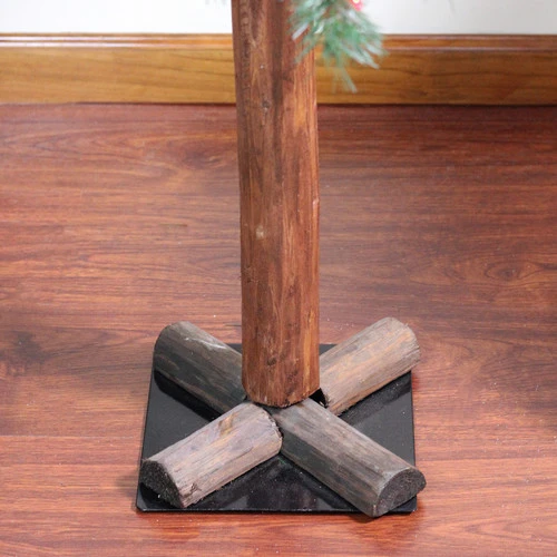 6' Pre-Lit Traditional Woodland Alpine Artificial Christmas Tree - Multi-Color Lights 5 6' Pre-Lit Traditional Woodland Alpine Artificial Christmas Tree - Multi-Color Lights - Image 3