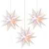 3-PACK 23" White Moravian Weatherproof Outdoor Plastic Star Lantern, With LED Bulbs And Lamp Cord Light Included -Christmas Decoration Shop Image1b 75a03446 6f15 4fa9 bb96 bd82bf52256b
