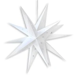 31" White Weatherproof Moravian Star Lantern Lamp, Hanging Decoration