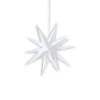 16" White Moravian Weatherproof Star Lantern Lamp, Multi-Point Hanging Decoration