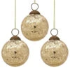 3-PACK | 3" Gold Lana Mercury Crackle Ball Glass Ornament Christmas Tree Decoration -Christmas Decoration Shop OR93GD 3 58d7e587 f42d 4af1 9c01 56bac456713d