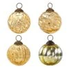 4 Pack | Gold Vintage Elegance Assorted Ornaments Set - Great Gift Idea, Vintage-Style Decorations For Christmas, Special Occasions, Home Decor And Parties -Christmas Decoration Shop OR9GD MX 1