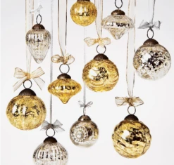 6 Pack | Mercury Glass Small Ornaments (3-inch, Silver, Elizabeth Design) - Great Gift Idea, Vintage-Style Decorations For Christmas, Special Occasions, Home Decor And Parties -Christmas Decoration Shop ORNAMENTS 490X466 9d24093d a0ff 467c 8340 b812b3b0829a