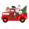 Personalized Snowman Family Of 5 In Red Truck Ornament -Christmas Decoration Shop Personalized Snowman Family Of 5 In Red Truck Ornament 67790.1683906204