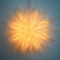 24" White Sleet Snowflake Lantern Pizzelle Design - Great With Or Without Lights - Ideal For Holiday And Snowflake Decorations, Weddings, Parties, And Home Decor -Christmas Decoration Shop SD 081DARKALT dfdc3ea4 639e 4862 bf1e 3334c5897dde