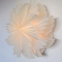 32" White Glacier Snowflake Lantern Pizzelle Design - Great With Or Without Lights - Ideal For Holiday And Snowflake Decorations, Weddings, Parties, And Home Decor -Christmas Decoration Shop SD 082 16ALT