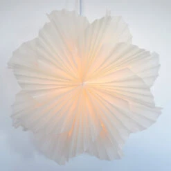 32" White Glacier Snowflake Lantern Pizzelle Design - Great With Or Without Lights - Ideal For Holiday And Snowflake Decorations, Weddings, Parties, And Home Decor -Christmas Decoration Shop SD 082 16MAIN2