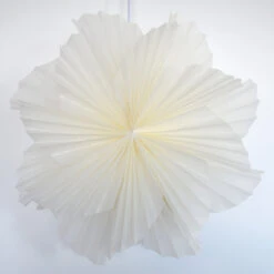 32" White Glacier Snowflake Lantern Pizzelle Design - Great With Or Without Lights - Ideal For Holiday And Snowflake Decorations, Weddings, Parties, And Home Decor -Christmas Decoration Shop SD 082 16UNLIT