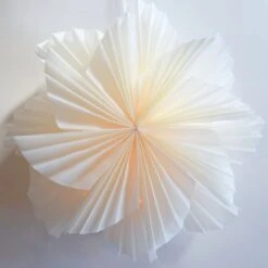 24" White Glacier Snowflake Lantern Pizzelle Design - Great With Or Without Lights - Ideal For Holiday And Snowflake Decorations, Weddings, Parties, And Home Decor