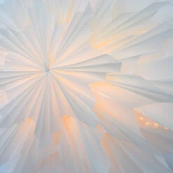 32" White Apricity Snowflake Lantern Pizzelle Design - Great With Or Without Lights - Ideal For Holiday And Snowflake Decorations, Weddings, Parties, And Home Decor -Christmas Decoration Shop SD 083 16ALT