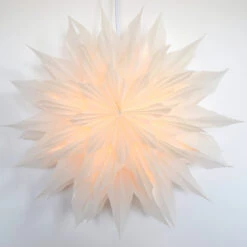 32" White Apricity Snowflake Lantern Pizzelle Design - Great With Or Without Lights - Ideal For Holiday And Snowflake Decorations, Weddings, Parties, And Home Decor -Christmas Decoration Shop SD 083 16MAIN2