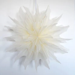24" White Icicle Snowflake Lantern Pizzelle Design - Great With Or Without Lights - Ideal For Holiday And Snowflake Decorations, Weddings, Parties, And Home Decor -Christmas Decoration Shop SD 084UNLIT 504a0df3 d9e9 4d8f 979f 0da7f112c5bb