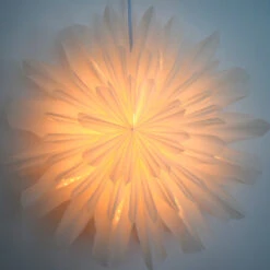 17" White Snowfall Snowflake Lantern Pizzelle Design - Great With Or Without Lights - Ideal For Holiday And Snowflake Decorations, Weddings, Parties, And Home Decor -Christmas Decoration Shop SD 086DARKALT 62f515e1 c736 4cb4 8aad 2b7978b40bc6